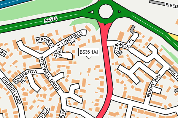 BS36 1AJ map - OS OpenMap – Local (Ordnance Survey) BS36 1AJ map - OS OpenMap – Local (Ordnance Survey)