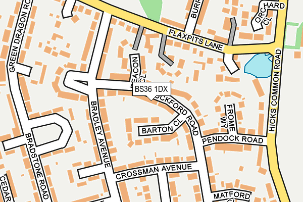 BS36 1DX map - OS OpenMap – Local (Ordnance Survey) BS36 1DX map - OS OpenMap – Local (Ordnance Survey)