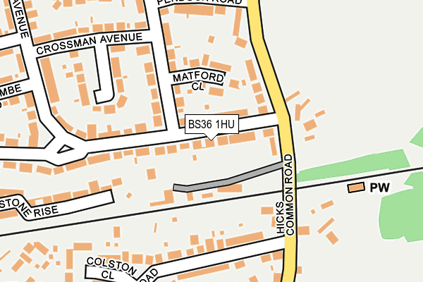 BS36 1HU map - OS OpenMap – Local (Ordnance Survey) BS36 1HU map - OS OpenMap – Local (Ordnance Survey)