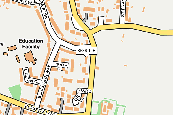 BS36 1LH map - OS OpenMap – Local (Ordnance Survey) BS36 1LH map - OS OpenMap – Local (Ordnance Survey)