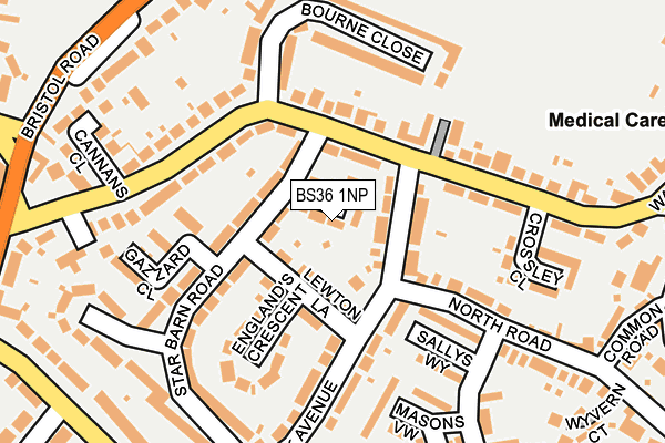 BS36 1NP map - OS OpenMap – Local (Ordnance Survey) BS36 1NP map - OS OpenMap – Local (Ordnance Survey)