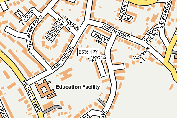 BS36 1PY map - OS OpenMap – Local (Ordnance Survey) BS36 1PY map - OS OpenMap – Local (Ordnance Survey)