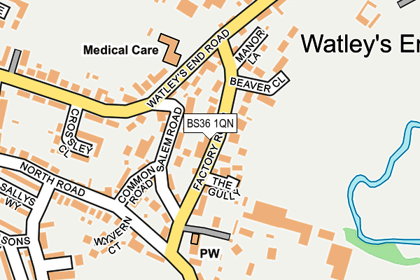 BS36 1QN map - OS OpenMap – Local (Ordnance Survey)