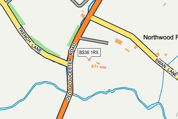 BS36 1RX map - OS OpenMap – Local (Ordnance Survey) BS36 1RX map - OS OpenMap – Local (Ordnance Survey)