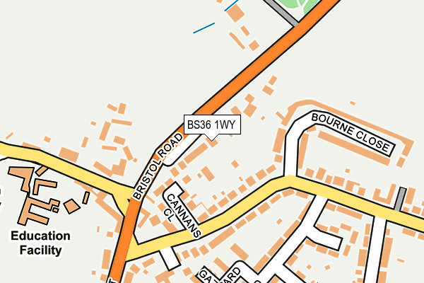 BS36 1WY map - OS OpenMap – Local (Ordnance Survey) BS36 1WY map - OS OpenMap – Local (Ordnance Survey)