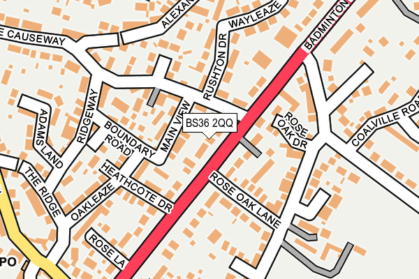 BS36 2QQ map - OS OpenMap – Local (Ordnance Survey) BS36 2QQ map - OS OpenMap – Local (Ordnance Survey)
