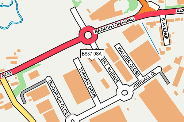 BS37 0SA map - OS OpenMap – Local (Ordnance Survey) BS37 0SA map - OS OpenMap – Local (Ordnance Survey)