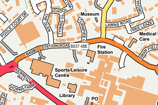 BS37 4BE map - OS OpenMap – Local (Ordnance Survey) BS37 4BE map - OS OpenMap – Local (Ordnance Survey)