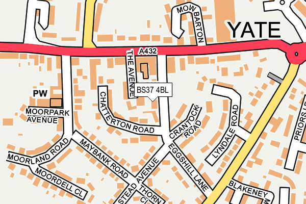 BS37 4BL map - OS OpenMap – Local (Ordnance Survey) BS37 4BL map - OS OpenMap – Local (Ordnance Survey)