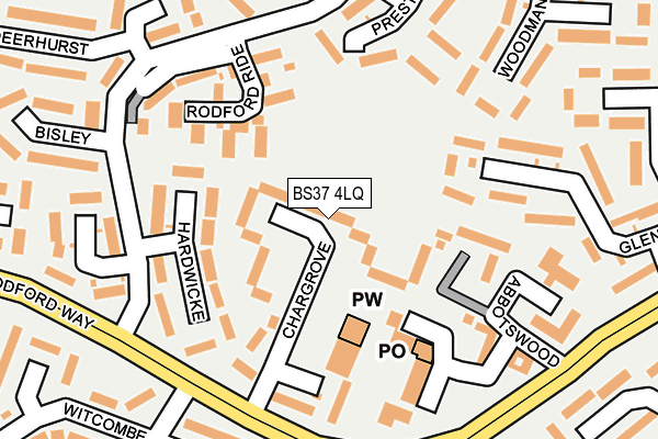 BS37 4LQ map - OS OpenMap – Local (Ordnance Survey)