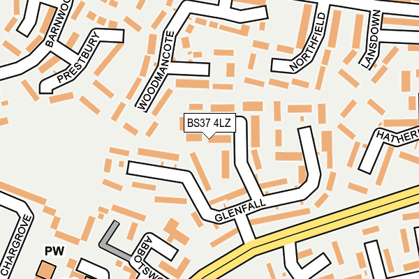 BS37 4LZ map - OS OpenMap – Local (Ordnance Survey) BS37 4LZ map - OS OpenMap – Local (Ordnance Survey)
