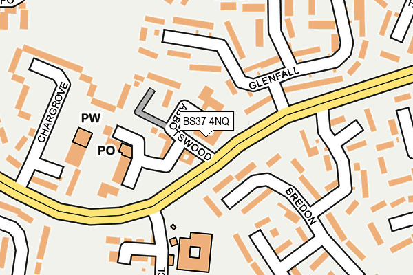 BS37 4NQ map - OS OpenMap – Local (Ordnance Survey) BS37 4NQ map - OS OpenMap – Local (Ordnance Survey)