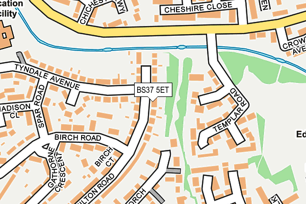 BS37 5ET map - OS OpenMap – Local (Ordnance Survey) BS37 5ET map - OS OpenMap – Local (Ordnance Survey)