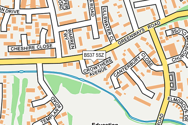 BS37 5SZ map - OS OpenMap – Local (Ordnance Survey) BS37 5SZ map - OS OpenMap – Local (Ordnance Survey)