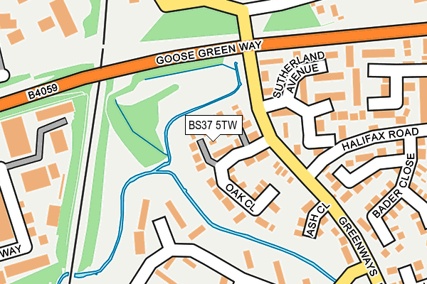 BS37 5TW map - OS OpenMap – Local (Ordnance Survey) BS37 5TW map - OS OpenMap – Local (Ordnance Survey)