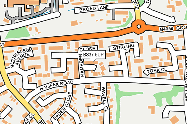 BS37 5UP map - OS OpenMap – Local (Ordnance Survey) BS37 5UP map - OS OpenMap – Local (Ordnance Survey)