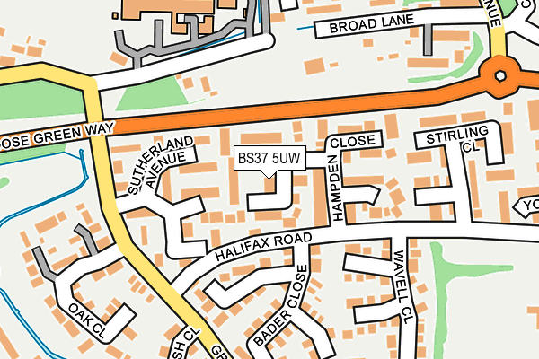 BS37 5UW map - OS OpenMap – Local (Ordnance Survey) BS37 5UW map - OS OpenMap – Local (Ordnance Survey)