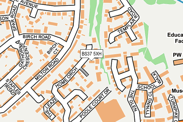 BS37 5XH map - OS OpenMap – Local (Ordnance Survey) BS37 5XH map - OS OpenMap – Local (Ordnance Survey)