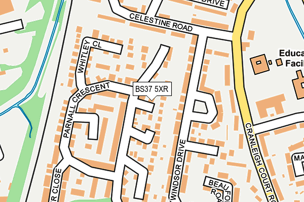 BS37 5XR map - OS OpenMap – Local (Ordnance Survey) BS37 5XR map - OS OpenMap – Local (Ordnance Survey)