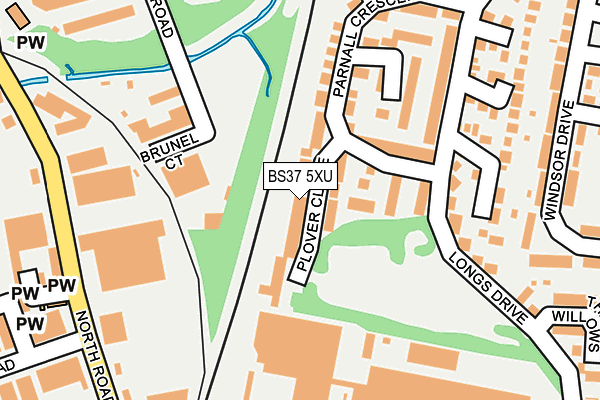 BS37 5XU map - OS OpenMap – Local (Ordnance Survey) BS37 5XU map - OS OpenMap – Local (Ordnance Survey)
