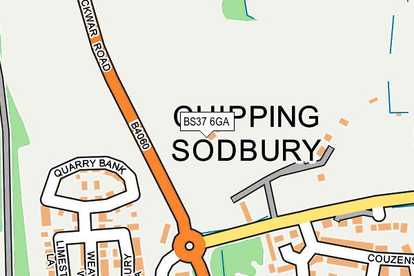 BS37 6GA map - OS OpenMap – Local (Ordnance Survey) BS37 6GA map - OS OpenMap – Local (Ordnance Survey)
