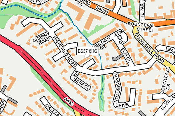 BS37 6HG map - OS OpenMap – Local (Ordnance Survey) BS37 6HG map - OS OpenMap – Local (Ordnance Survey)