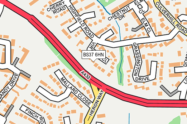 BS37 6HN map - OS OpenMap – Local (Ordnance Survey) BS37 6HN map - OS OpenMap – Local (Ordnance Survey)