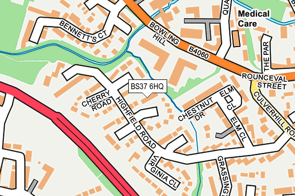 BS37 6HQ map - OS OpenMap – Local (Ordnance Survey) BS37 6HQ map - OS OpenMap – Local (Ordnance Survey)