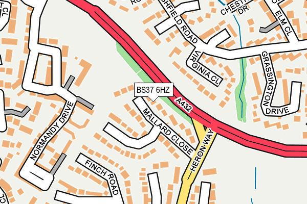 BS37 6HZ map - OS OpenMap – Local (Ordnance Survey) BS37 6HZ map - OS OpenMap – Local (Ordnance Survey)