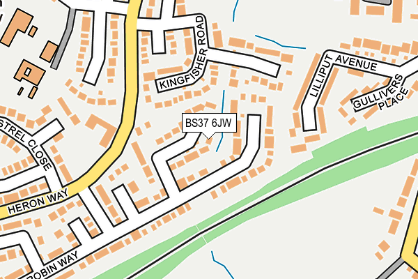 BS37 6JW map - OS OpenMap – Local (Ordnance Survey) BS37 6JW map - OS OpenMap – Local (Ordnance Survey)