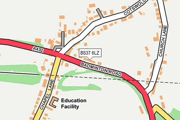 BS37 6LZ map - OS OpenMap – Local (Ordnance Survey) BS37 6LZ map - OS OpenMap – Local (Ordnance Survey)