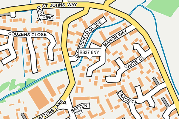 BS37 6NY map - OS OpenMap – Local (Ordnance Survey) BS37 6NY map - OS OpenMap – Local (Ordnance Survey)