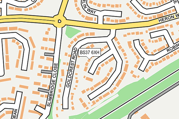 BS37 6XH map - OS OpenMap – Local (Ordnance Survey) BS37 6XH map - OS OpenMap – Local (Ordnance Survey)
