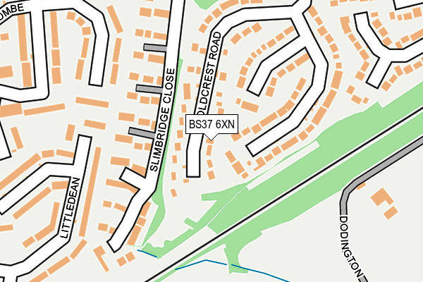 BS37 6XN map - OS OpenMap – Local (Ordnance Survey) BS37 6XN map - OS OpenMap – Local (Ordnance Survey)