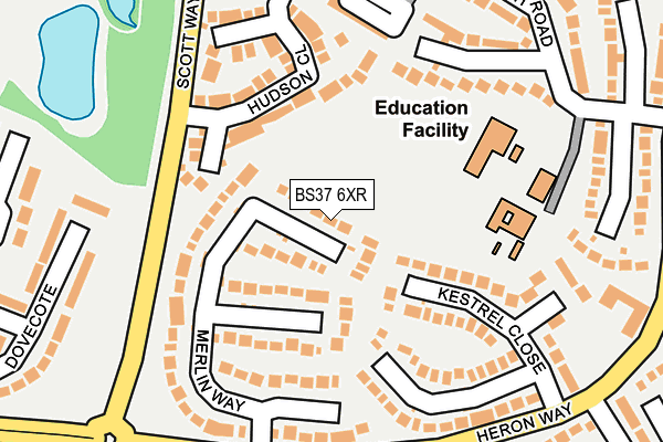 BS37 6XR map - OS OpenMap – Local (Ordnance Survey) BS37 6XR map - OS OpenMap – Local (Ordnance Survey)