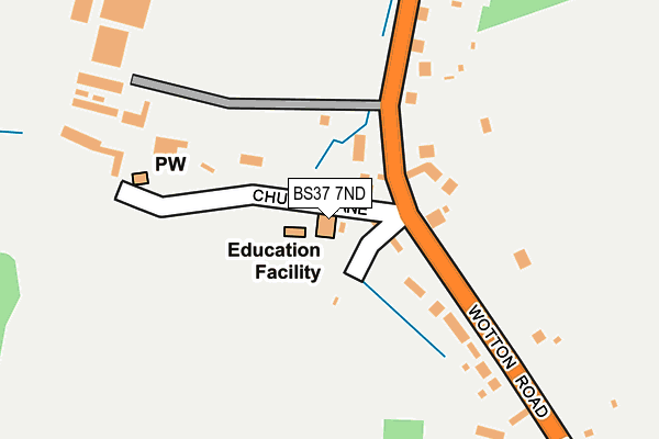 BS37 7ND map - OS OpenMap – Local (Ordnance Survey) BS37 7ND map - OS OpenMap – Local (Ordnance Survey)
