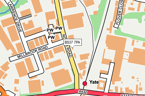 BS37 7PA map - OS OpenMap – Local (Ordnance Survey)