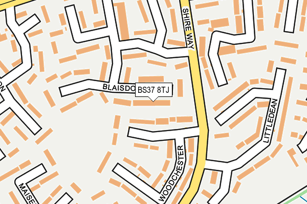 BS37 8TJ map - OS OpenMap – Local (Ordnance Survey) BS37 8TJ map - OS OpenMap – Local (Ordnance Survey)