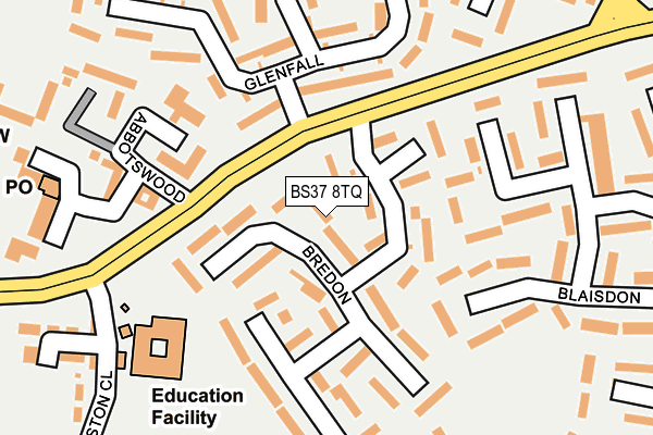 BS37 8TQ map - OS OpenMap – Local (Ordnance Survey) BS37 8TQ map - OS OpenMap – Local (Ordnance Survey)