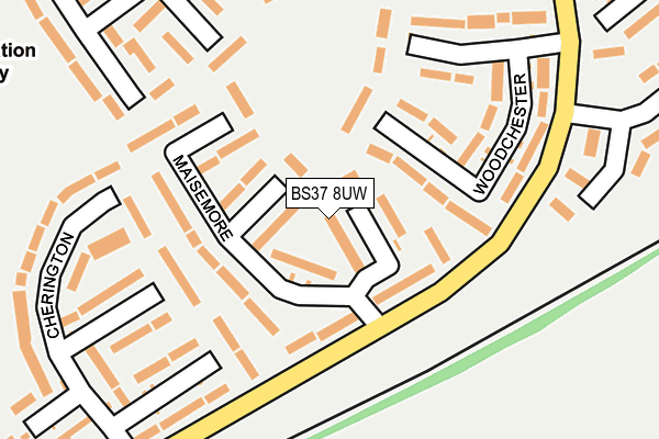 BS37 8UW map - OS OpenMap – Local (Ordnance Survey) BS37 8UW map - OS OpenMap – Local (Ordnance Survey)