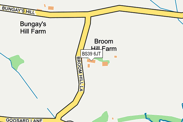 BS39 6JT map - OS OpenMap – Local (Ordnance Survey)