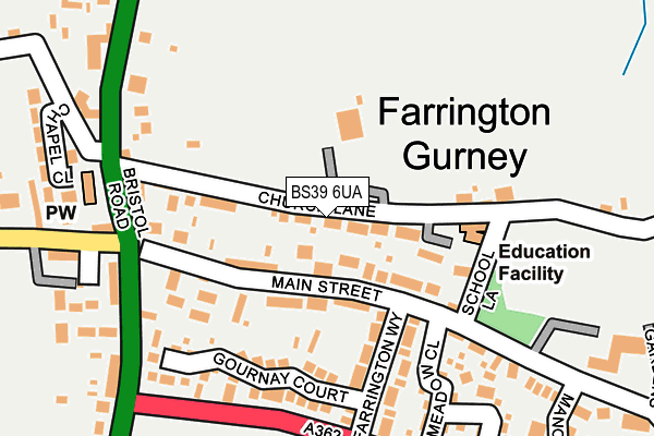 BS39 6UA map - OS OpenMap – Local (Ordnance Survey)