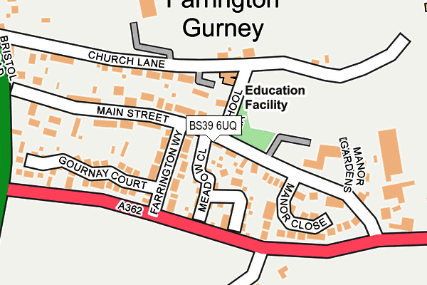 BS39 6UQ map - OS OpenMap – Local (Ordnance Survey)