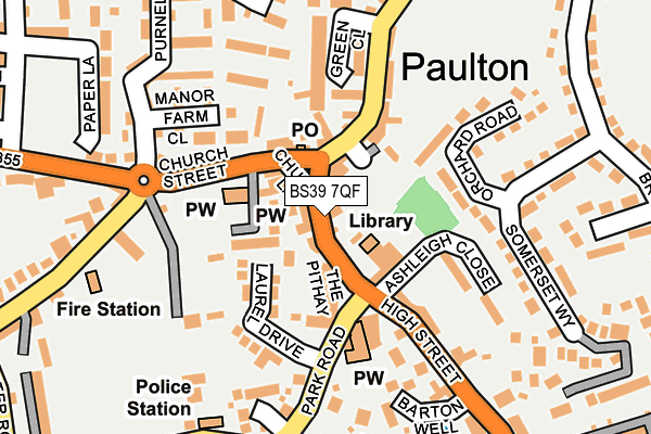 BS39 7QF map - OS OpenMap – Local (Ordnance Survey) BS39 7QF map - OS OpenMap – Local (Ordnance Survey)