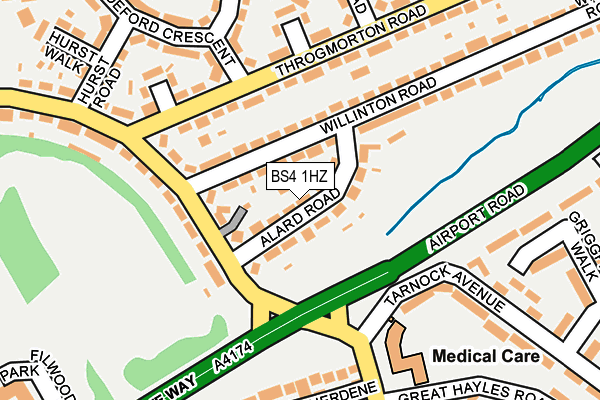 BS4 1HZ map - OS OpenMap – Local (Ordnance Survey) BS4 1HZ map - OS OpenMap – Local (Ordnance Survey)