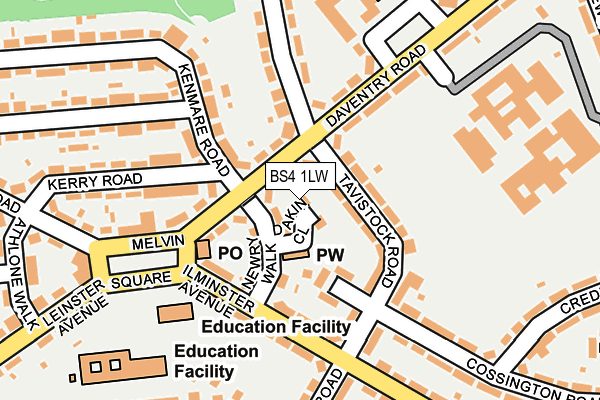 BS4 1LW map - OS OpenMap – Local (Ordnance Survey) BS4 1LW map - OS OpenMap – Local (Ordnance Survey)