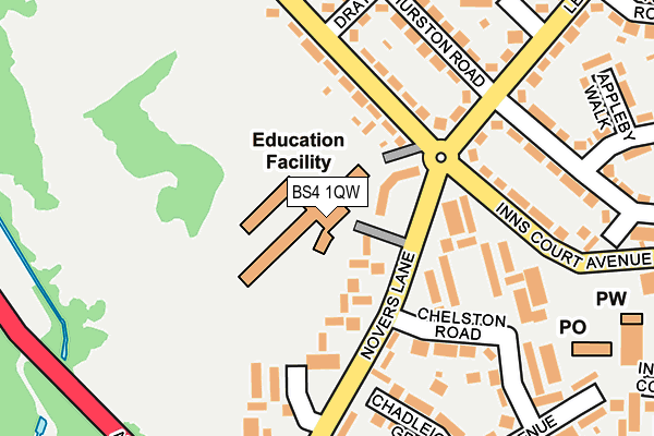 BS4 1QW map - OS OpenMap – Local (Ordnance Survey) BS4 1QW map - OS OpenMap – Local (Ordnance Survey)