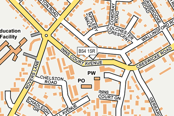 BS4 1SR map - OS OpenMap – Local (Ordnance Survey) BS4 1SR map - OS OpenMap – Local (Ordnance Survey)