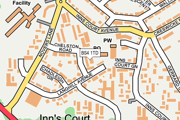BS4 1TD map - OS OpenMap – Local (Ordnance Survey) BS4 1TD map - OS OpenMap – Local (Ordnance Survey)
