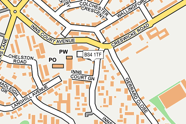 BS4 1TF map - OS OpenMap – Local (Ordnance Survey) BS4 1TF map - OS OpenMap – Local (Ordnance Survey)